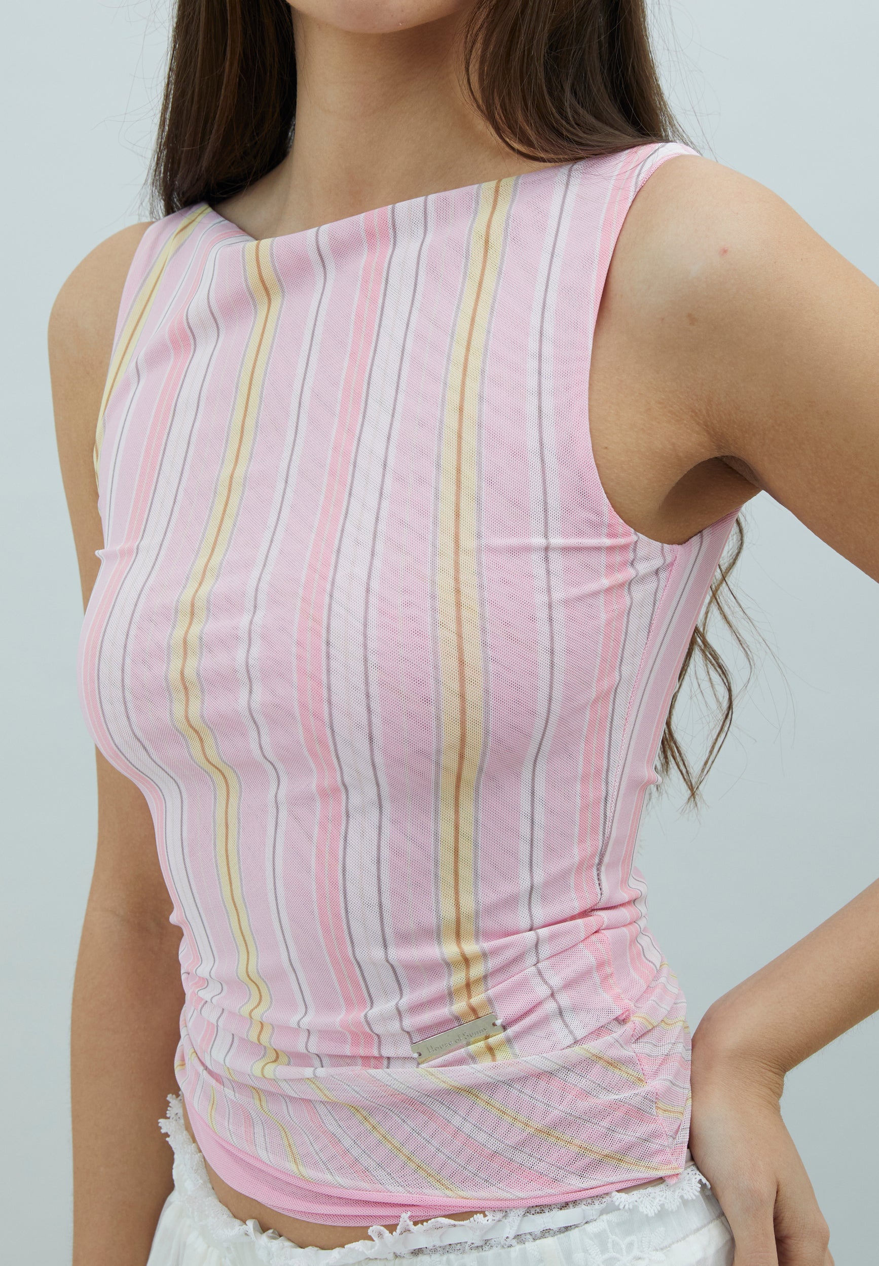 STRIPED MESH TOP - Image 4
